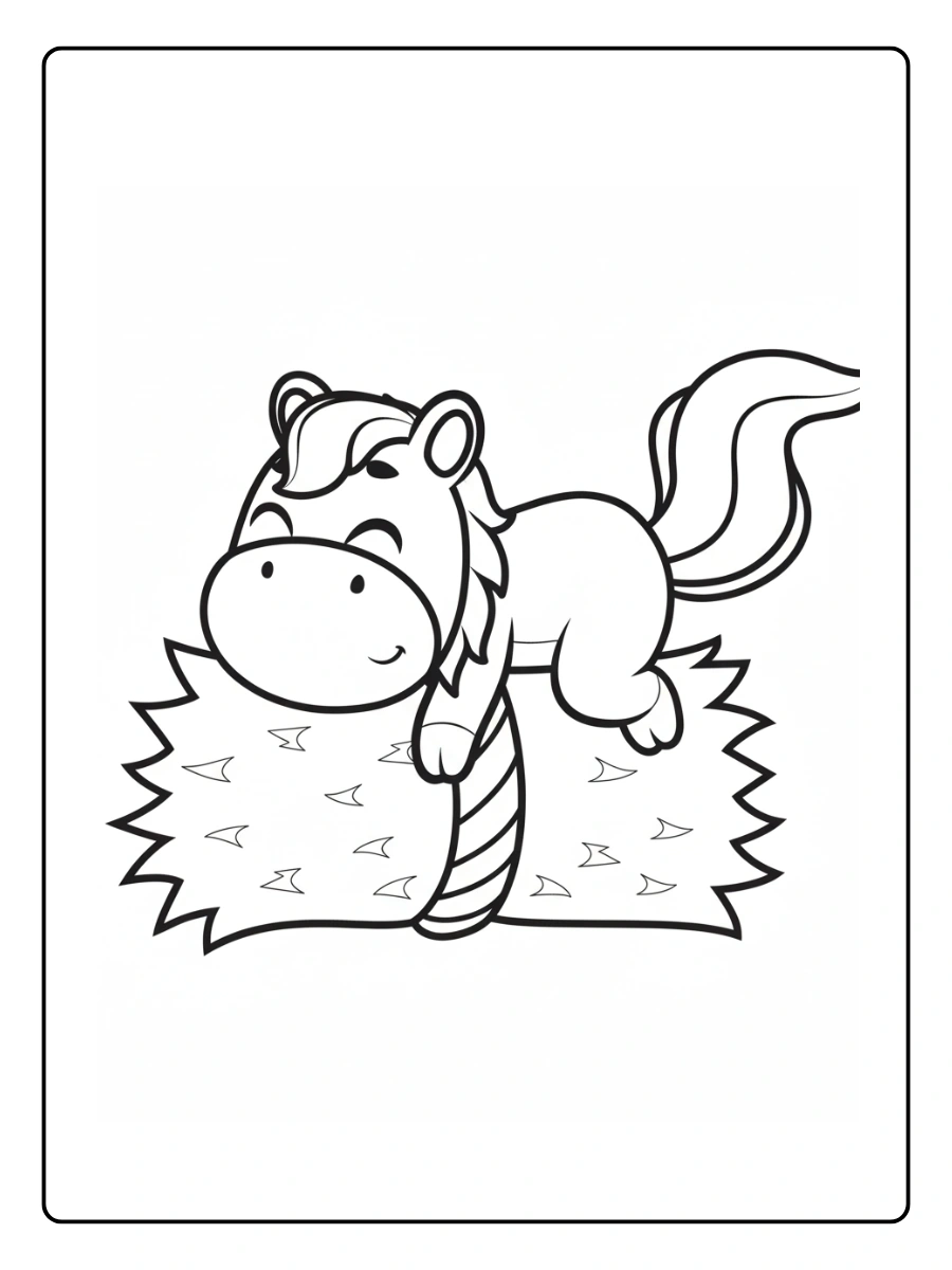 Cute Horse Coloring Pages – Kawaii Horse