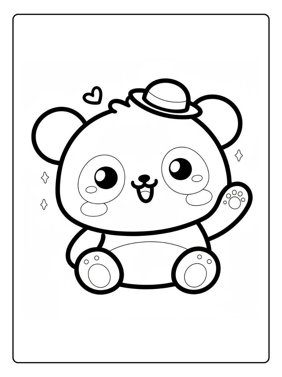 Cute Panda Coloring Pages – Cute Baby Panda