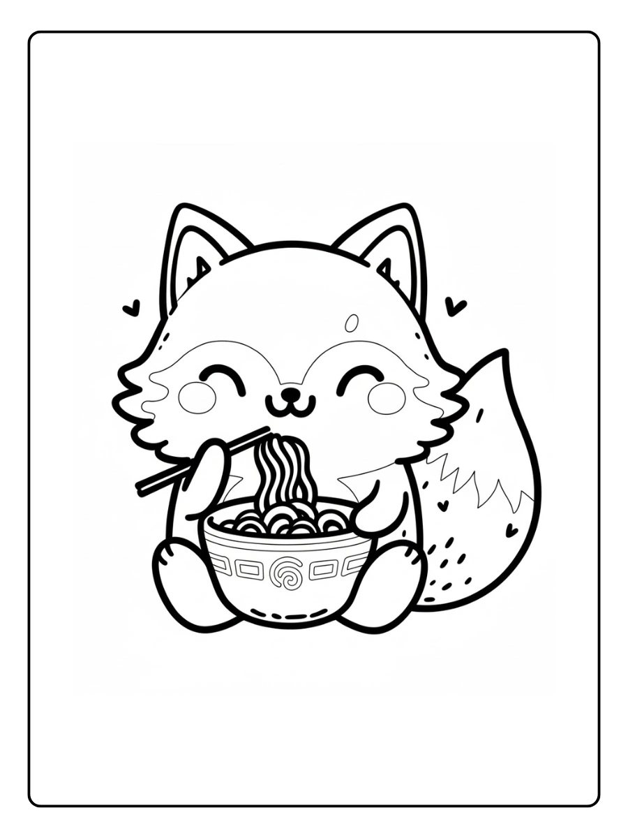 Cute Fox Coloring Pages – Smiling Fox
