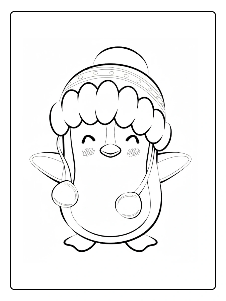 Cute Penguin Coloring Pages – Baby Penguin
