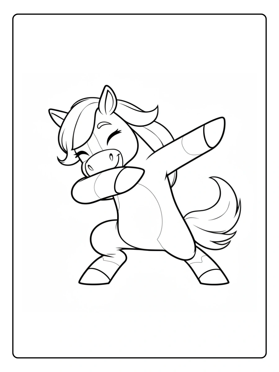 Cute Horse Coloring Pages – Cute Horse Farm Style