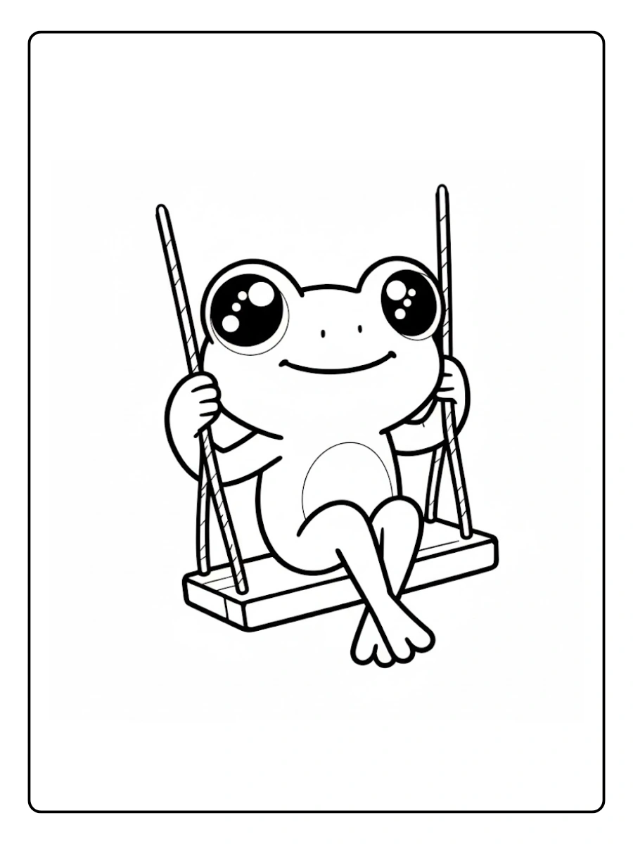 Cute Frog Coloring Pages – Cute Frog Face