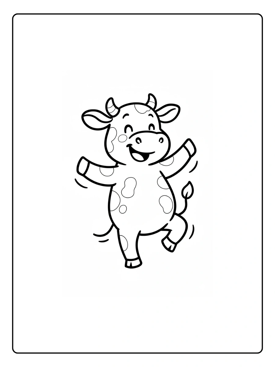 Cute Cow Coloring Pages – Cute Cow Farm Style