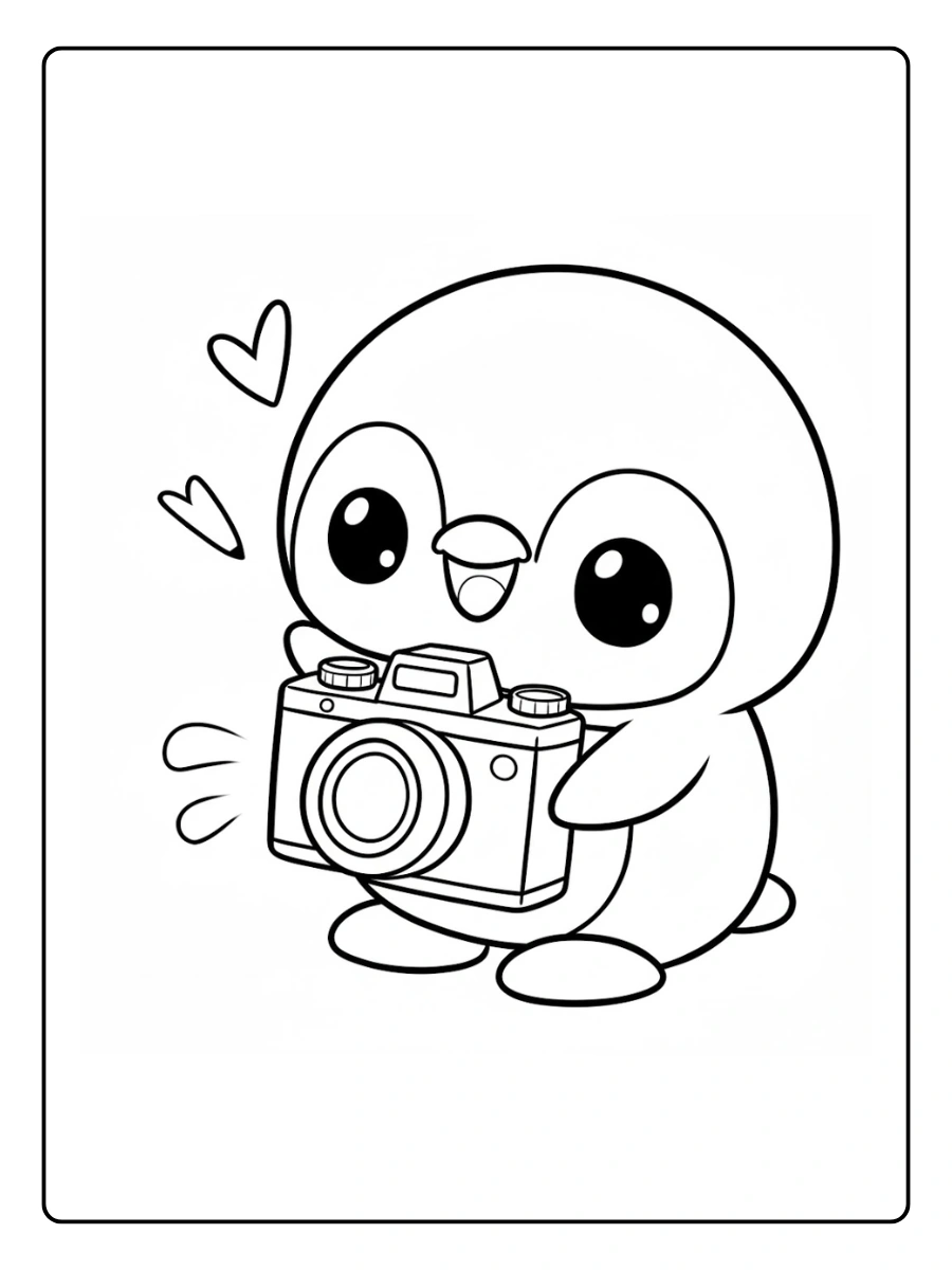 Cute Penguin Coloring Pages – Cute Penguin Winter Style