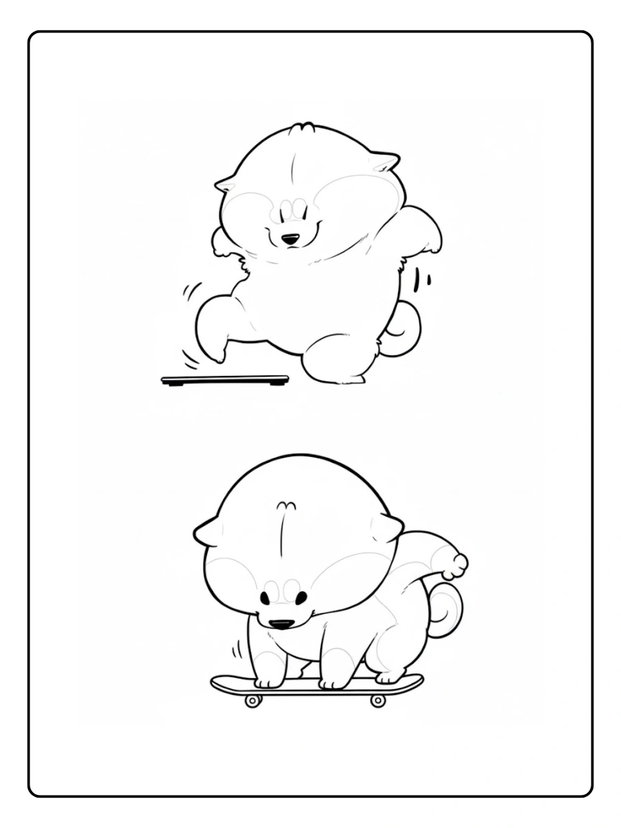 Cute Dog Coloring Pages – Fluffy Puppy Sitting Cute Dog Coloring Pages – Fluffy Puppy Sitting