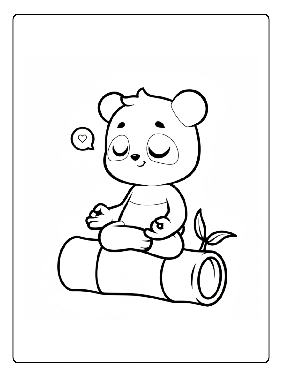 Cute Panda Coloring Pages – Cute Panda Sitting