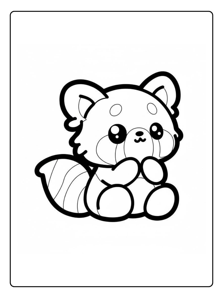 Cute Fox Coloring Pages – Kawaii Fox
