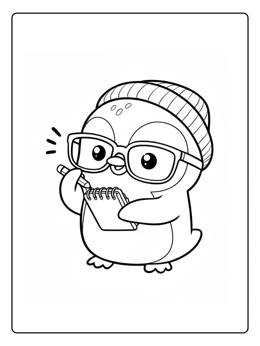 Cute Penguin Coloring Pages – Cute Penguin Cartoon