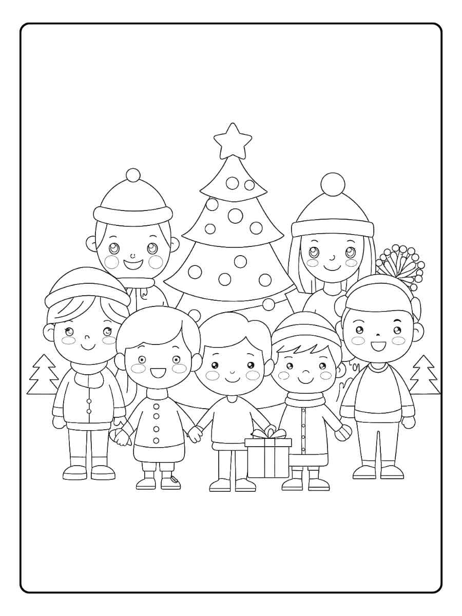 Adorable Reindeer in Santa Hat christmas holiday coloring pages