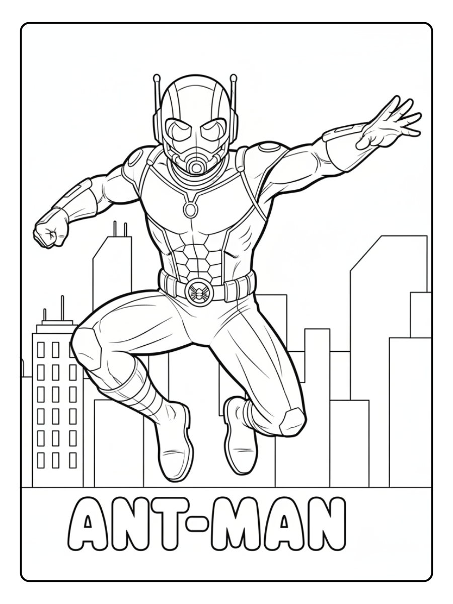 Ant Man Coloring Pages – Ant Man Classic Suit