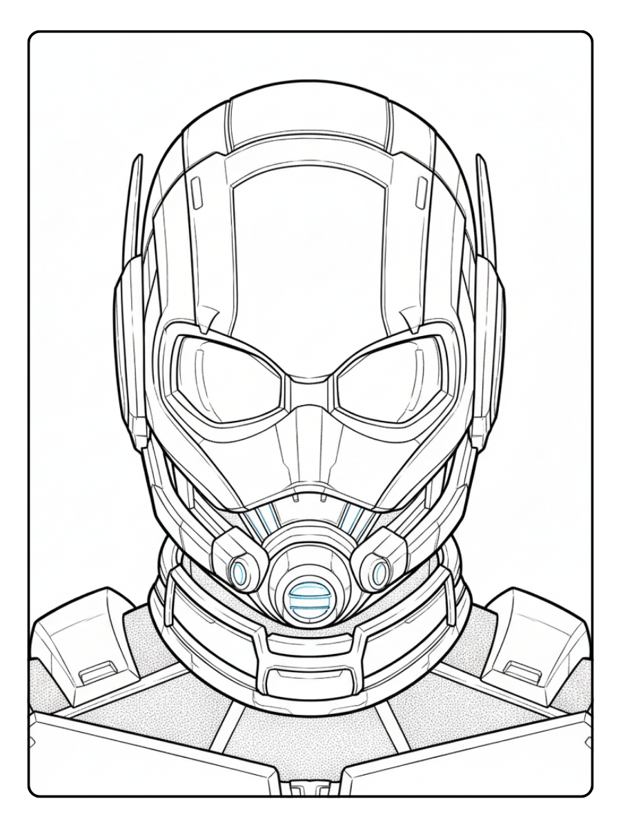 Ant Man Coloring Pages – Ant Man Face Portrait