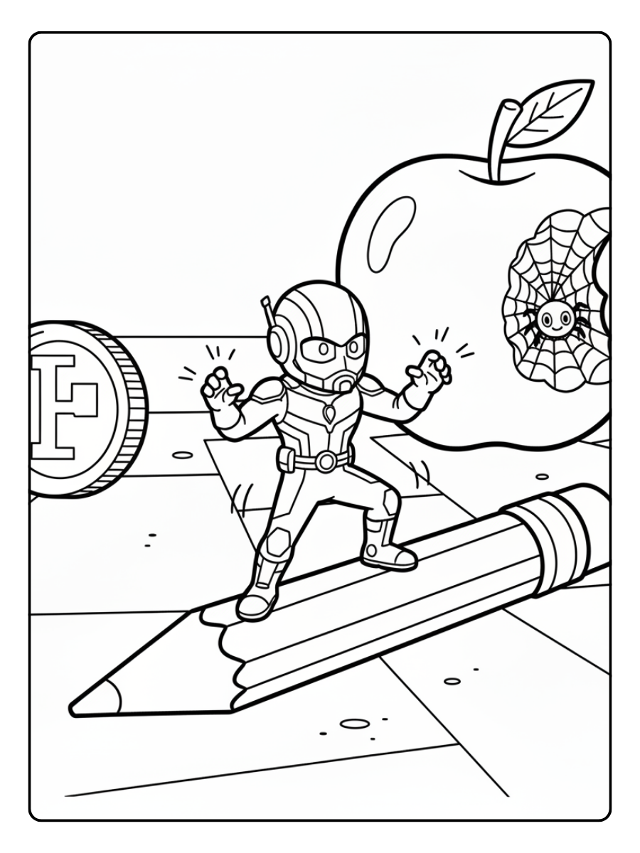 Ant Man Coloring Pages – Ant Man Growing Giant