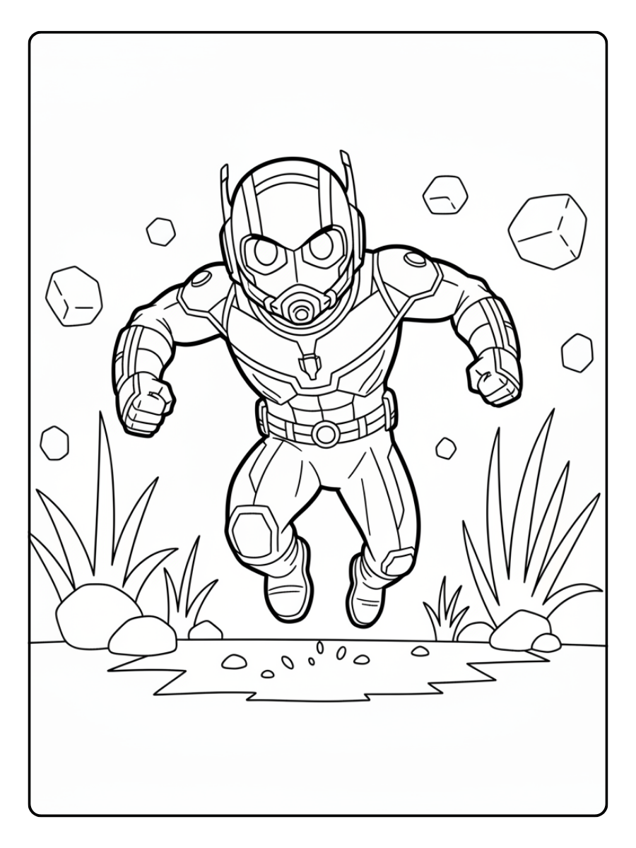 Ant Man Coloring Pages – Ant Man Running
