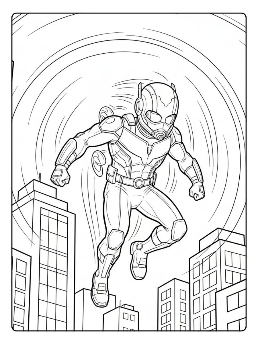 Ant Man Coloring Pages – Ant Man Shrinking Power