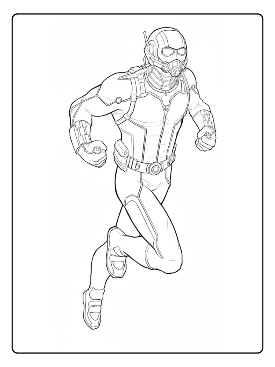 Ant Man Comic Book Style Outline Aquaman Coloring Pages