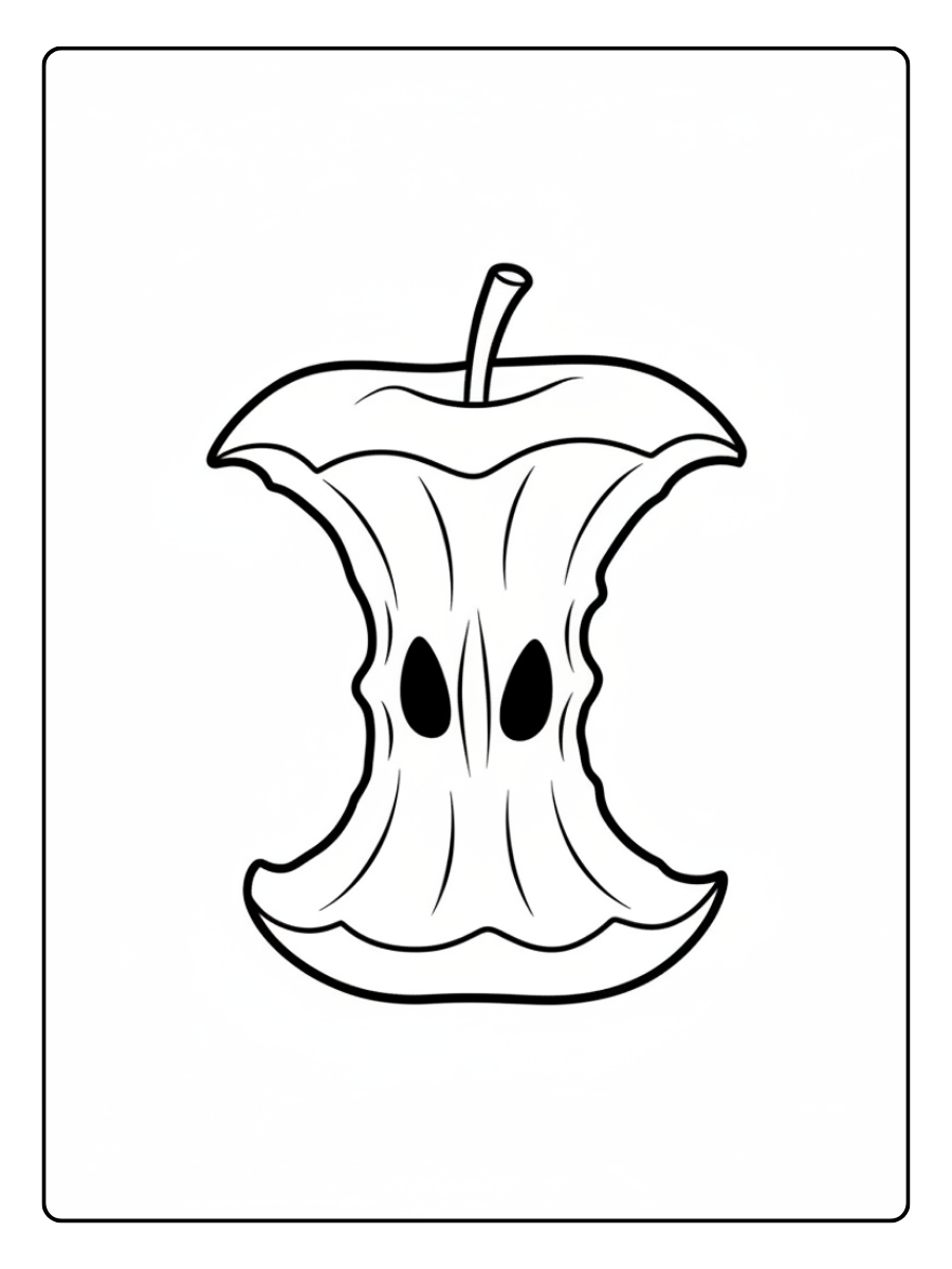 Apples Coloring Pages – Apple Core