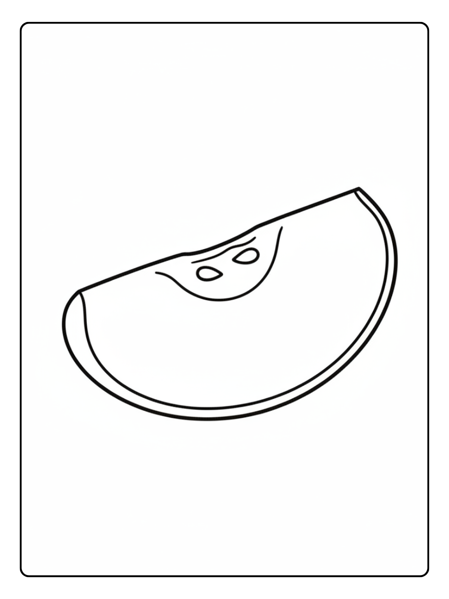 Apples Coloring Pages – Apple Slice