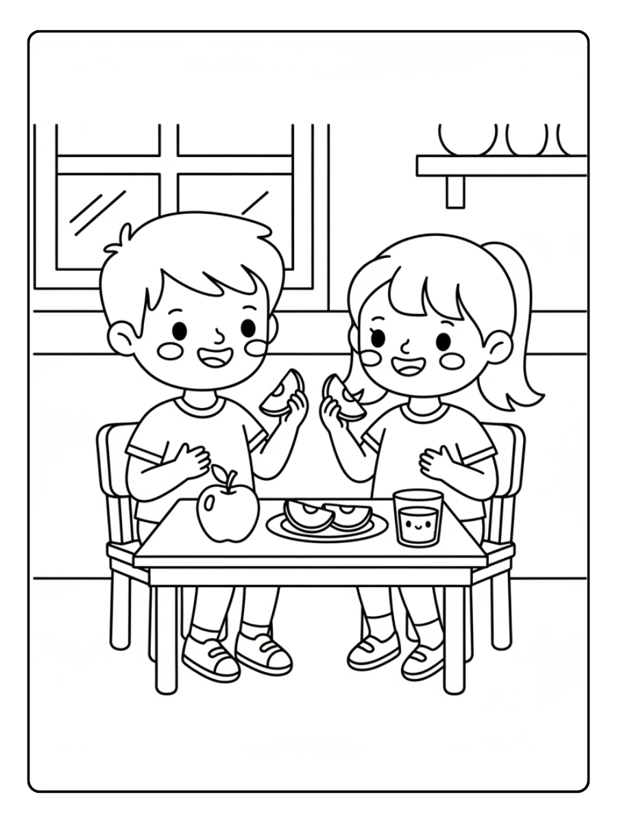 Apples Coloring Pages – Apple Snack