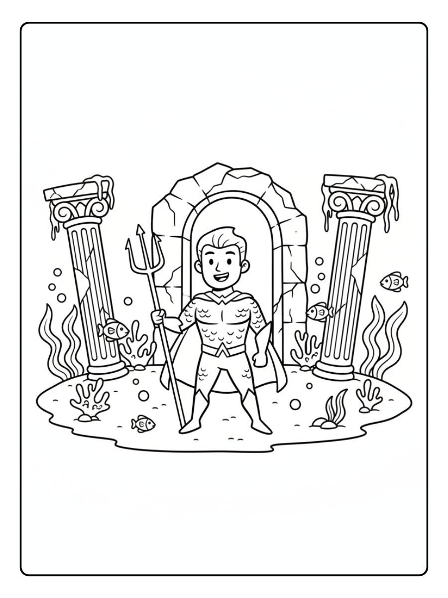 Aquaman Coloring Pages – Aquaman Atlantis