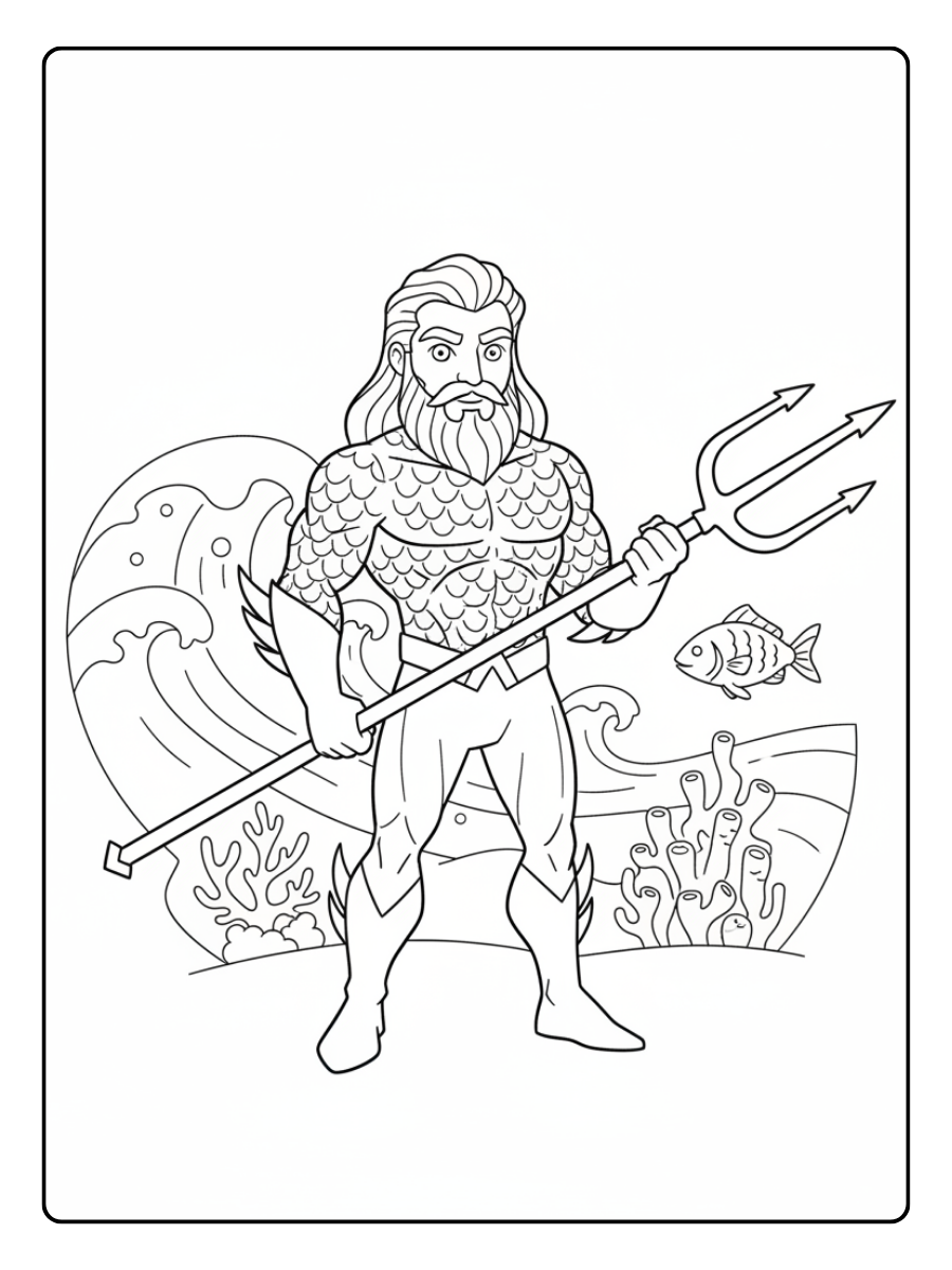 Aquaman Coloring Pages – Aquaman Cartoon