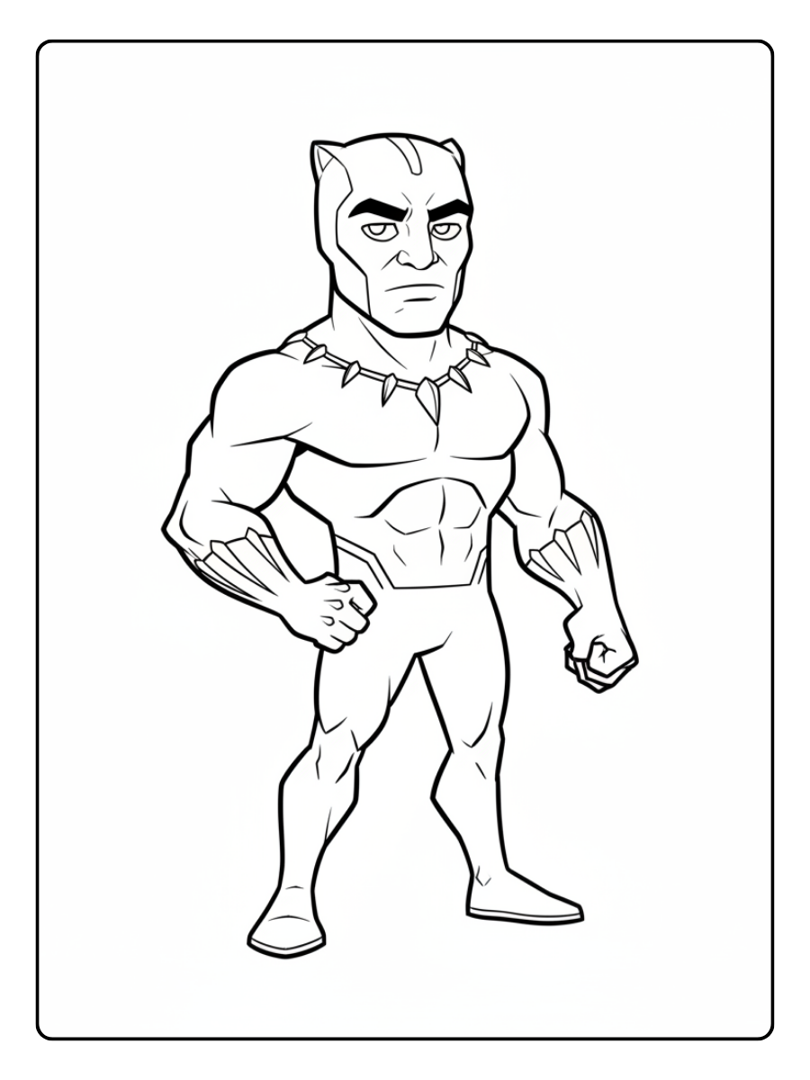 Black Panther Coloring Pages – Black Panther Cartoon