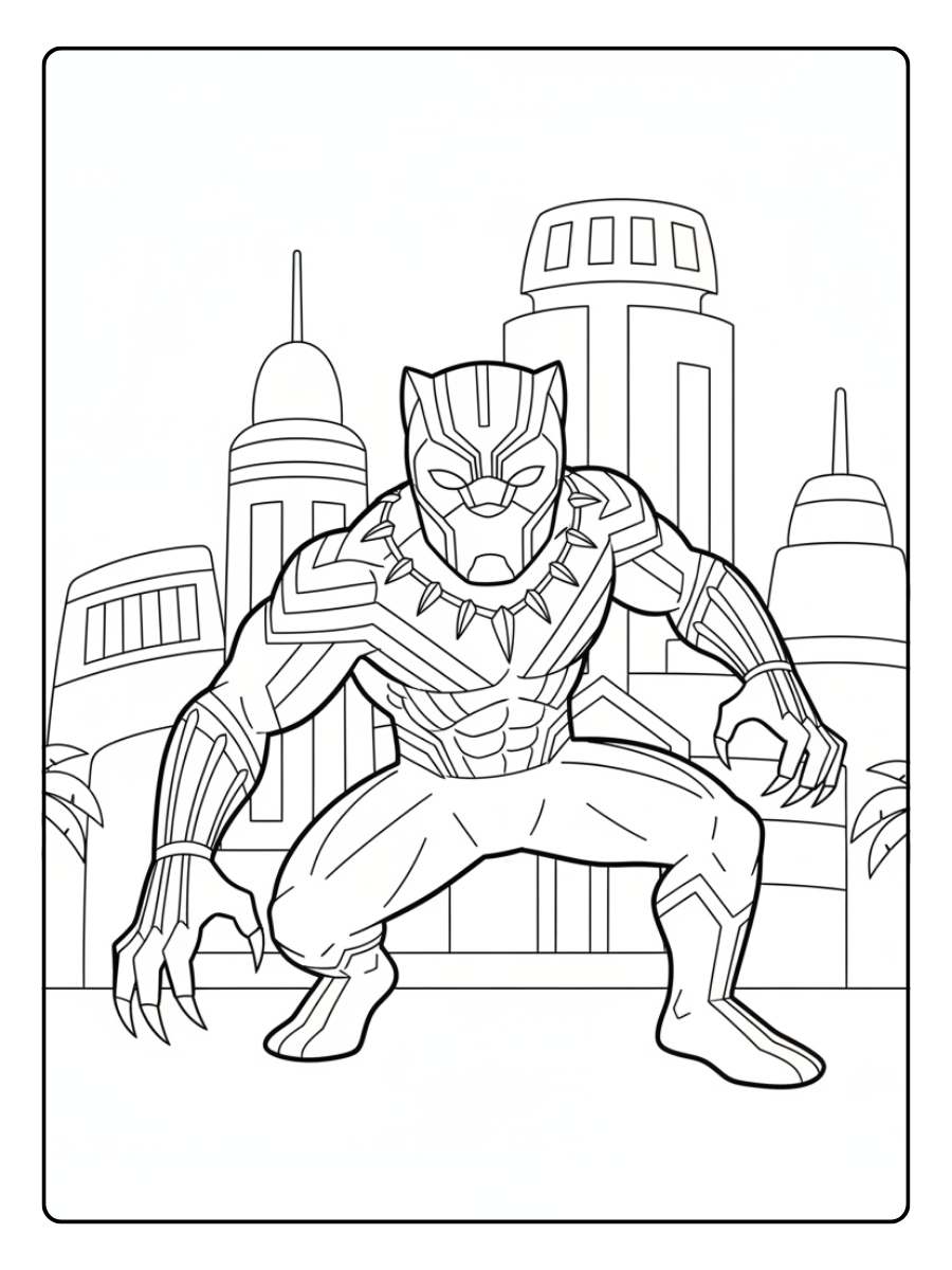 Black Panther Coloring Pages – Black Panther Kids Friendly