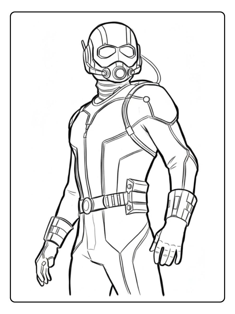 Black and White Ant Man Drawing for Aquaman Coloring Pages