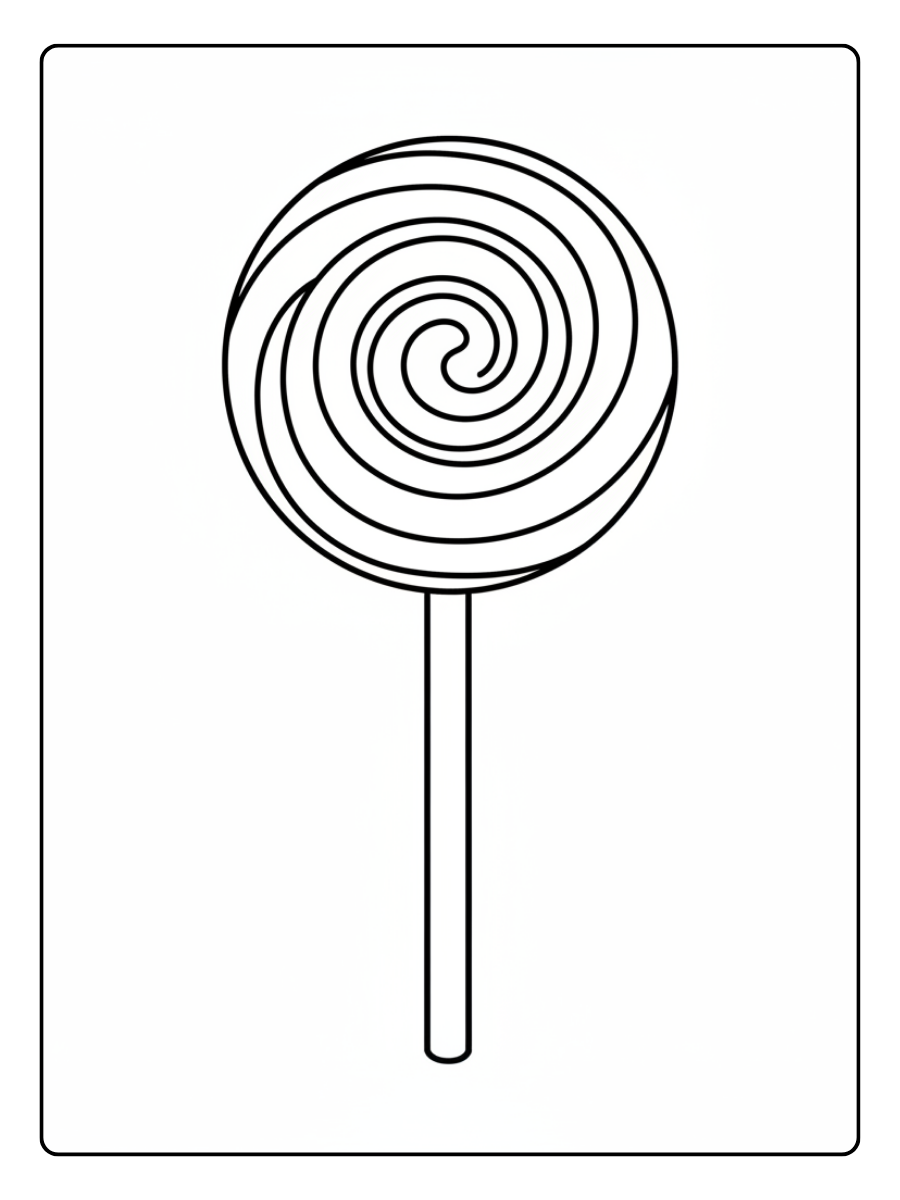 Candy Coloring Pages – Candy Lollipop