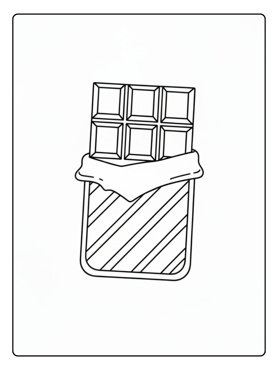 Candy Coloring Pages – Chocolate Bar Candy
