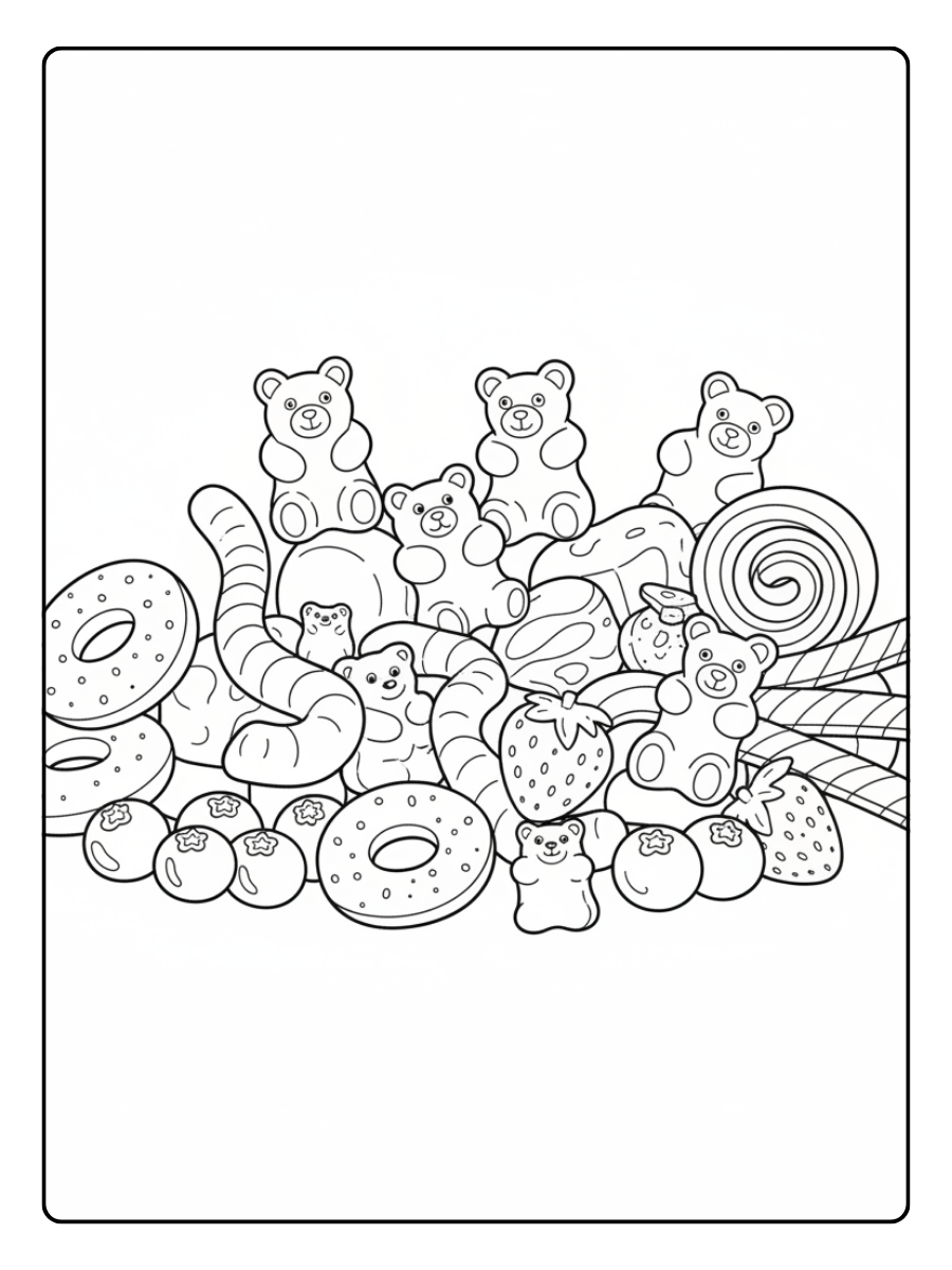 Candy Coloring Pages – Gummy Candy