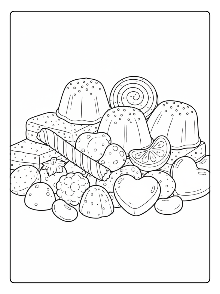 Candy Coloring Pages – Jelly Candy