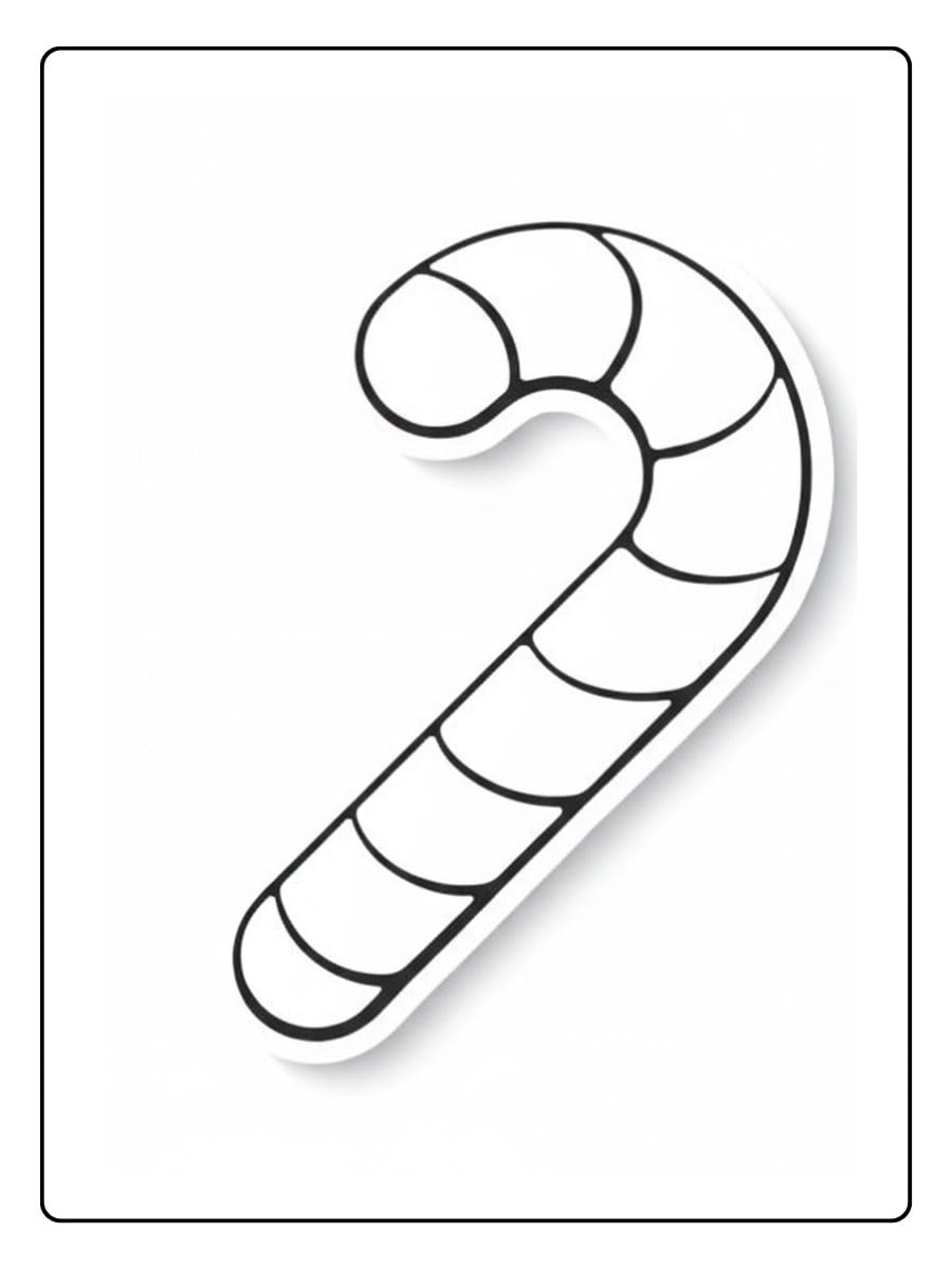 Candy coloring pages candy cane illustration