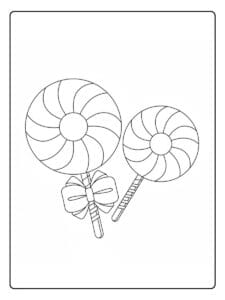 Candy coloring pages lollipop swirl candy