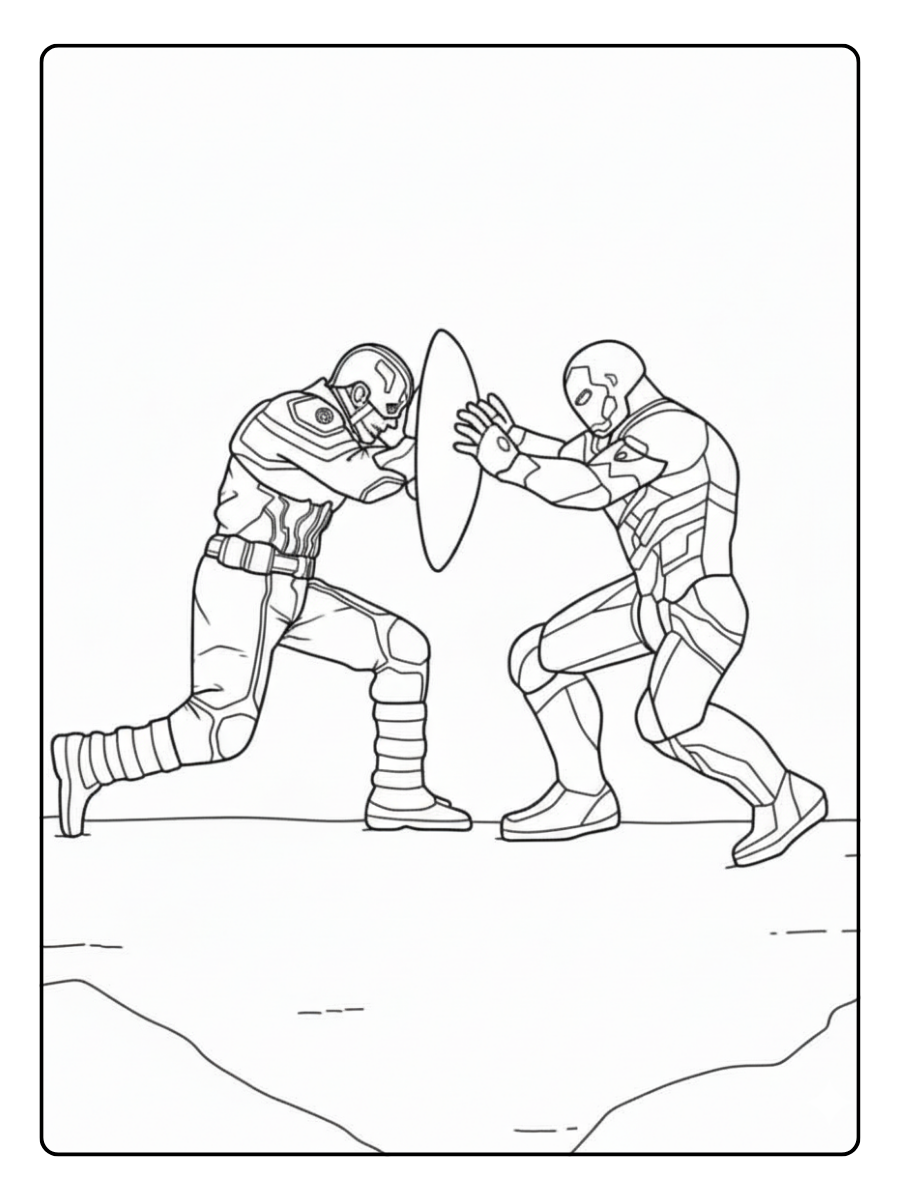 Captain America Coloring Pages – Iron Man Vs Captain America