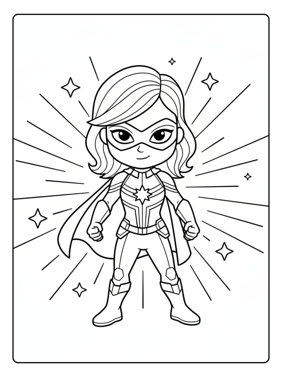 Captain Marvel Coloring Pages – Captain Marvel Cartoon