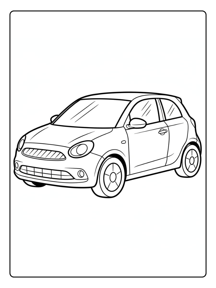 Car Coloring Pages – Compact Car
