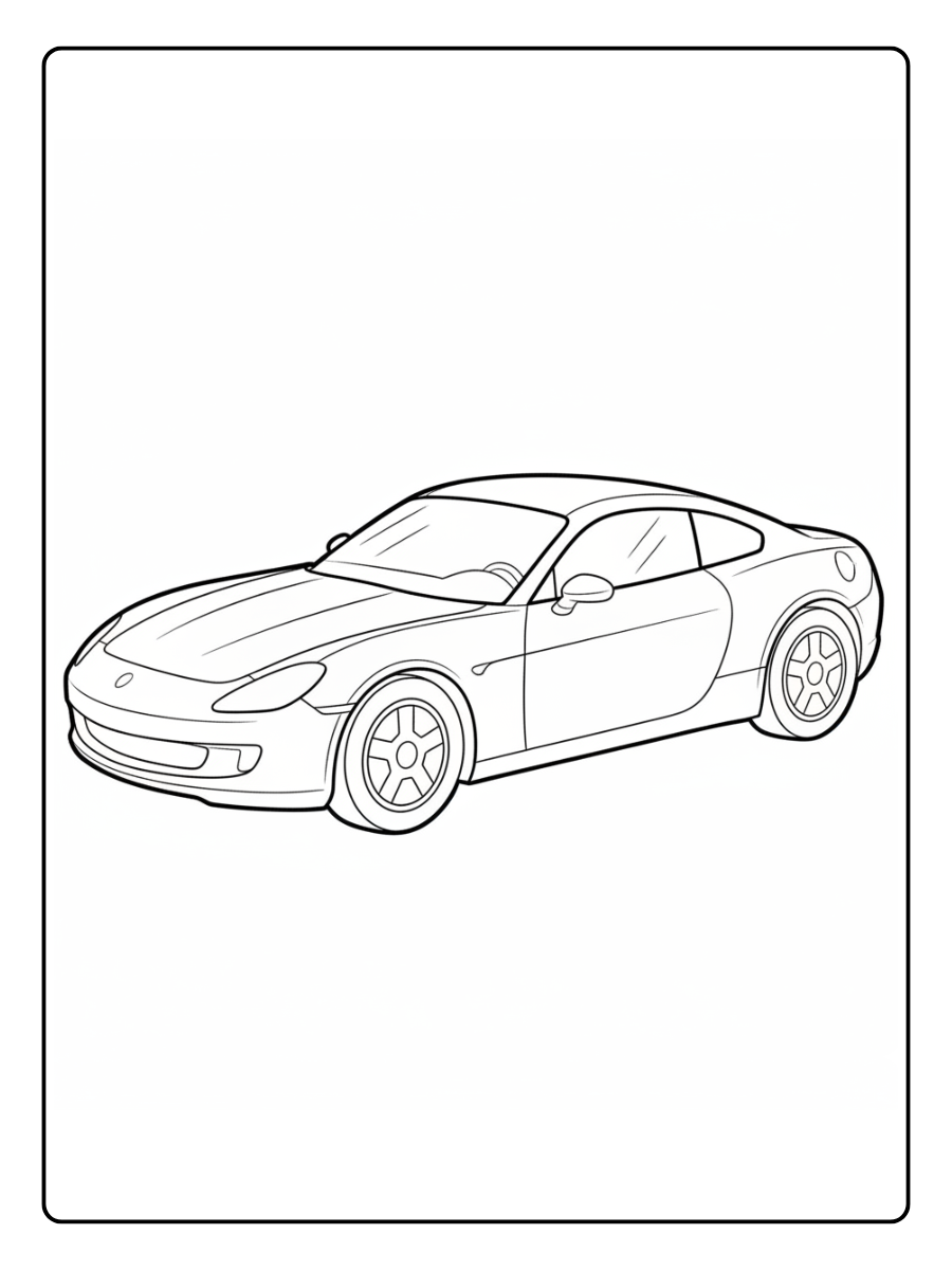 Car Coloring Pages – Coupe Car