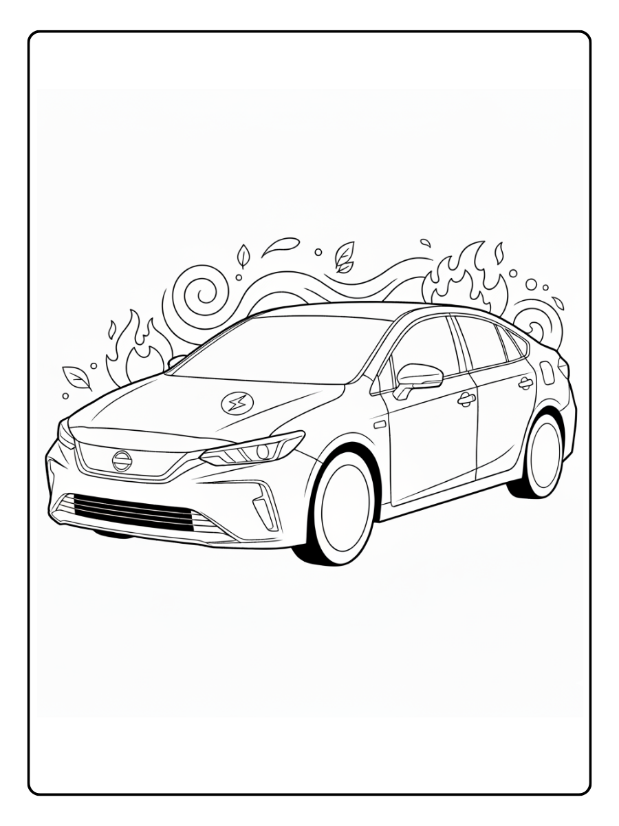 Car Coloring Pages – Hybrid Car