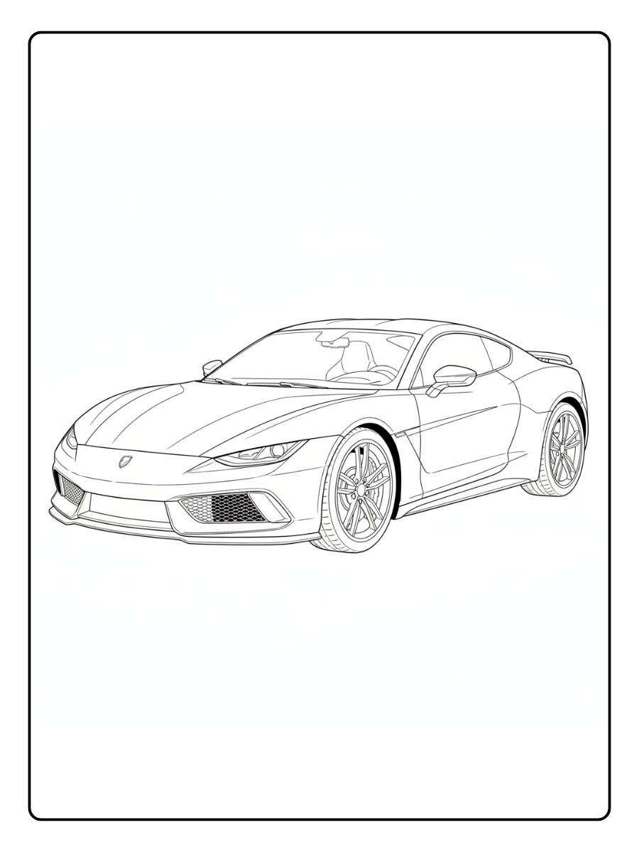 Car Coloring Pages – Sports Car