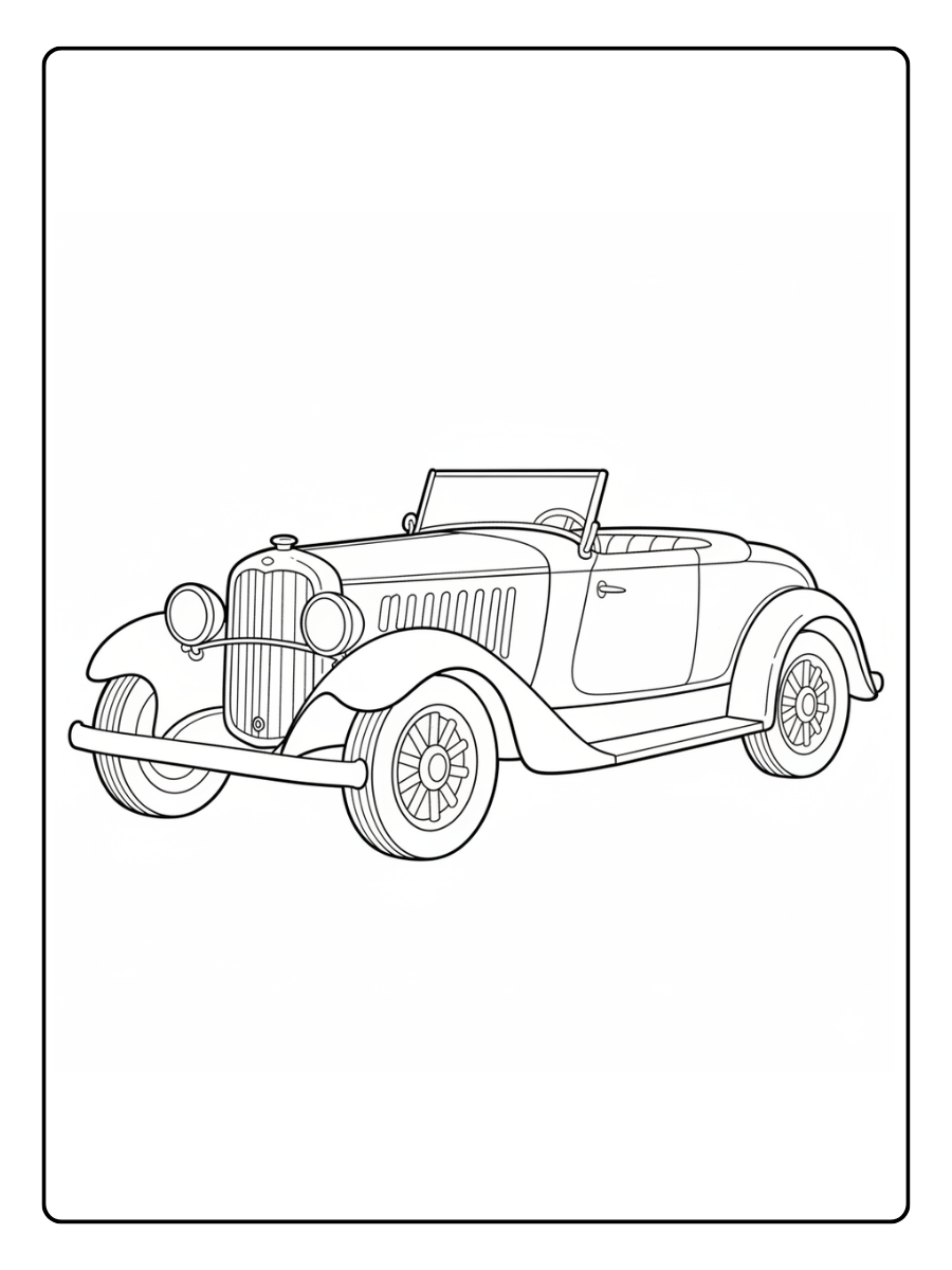 Car Coloring Pages – Vintage Car