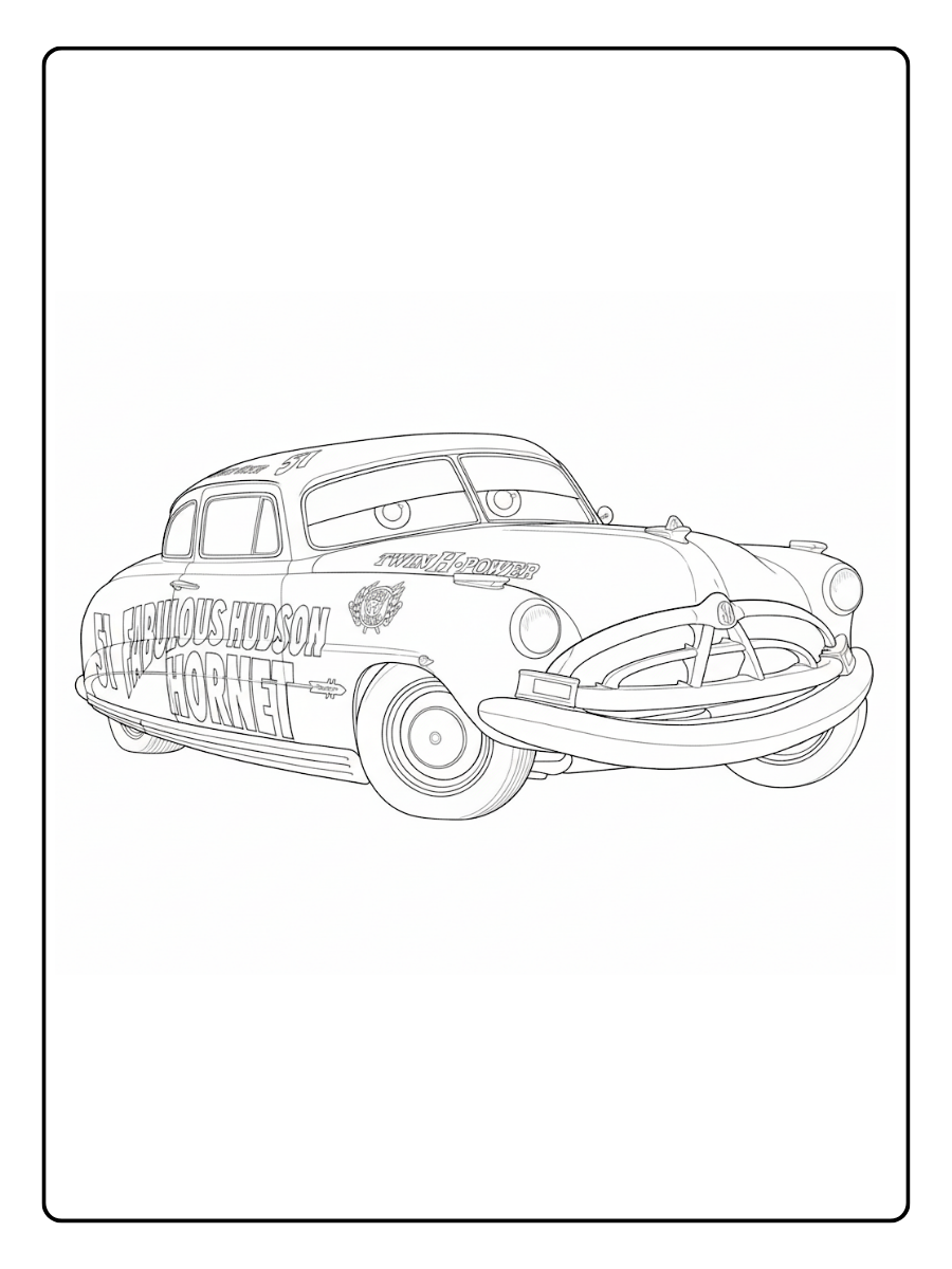 Cars 2 Coloring Pages – Doc Hudson