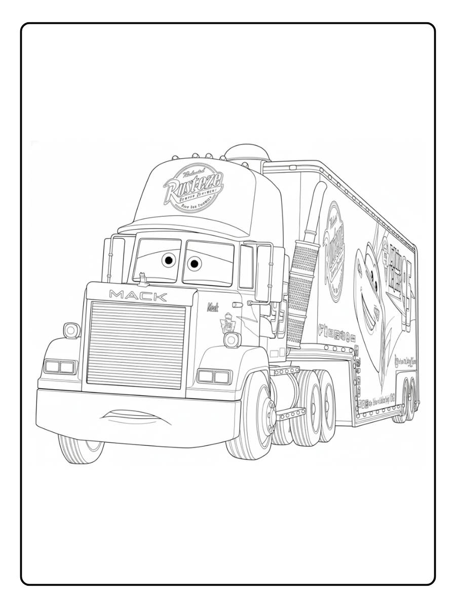 Cars 2 Coloring Pages – Mack