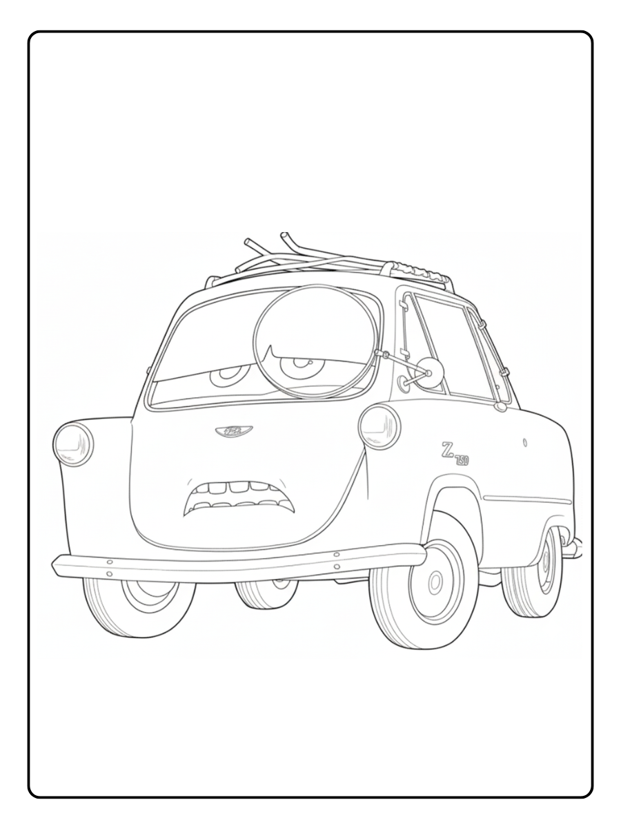 Cars 2 Coloring Pages – Professor Zündapp