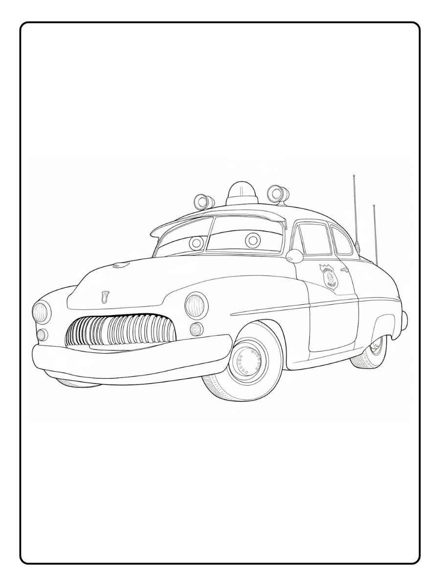 Cars 2 Coloring Pages – Sheriff