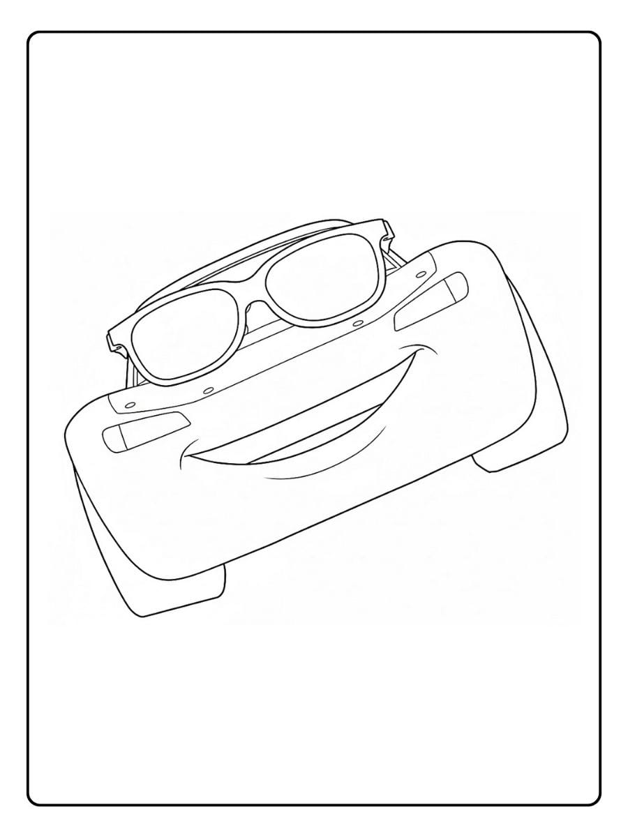 Cars 2 Lightning McQueen coloring pages with Lightning McQueen logo pose