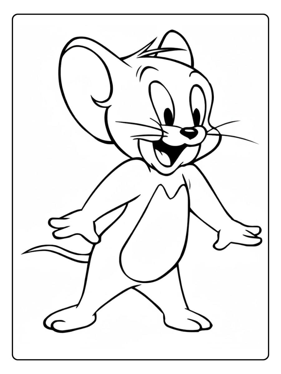 Cartoon Coloring Pages Cool Character in a Cap and Mask