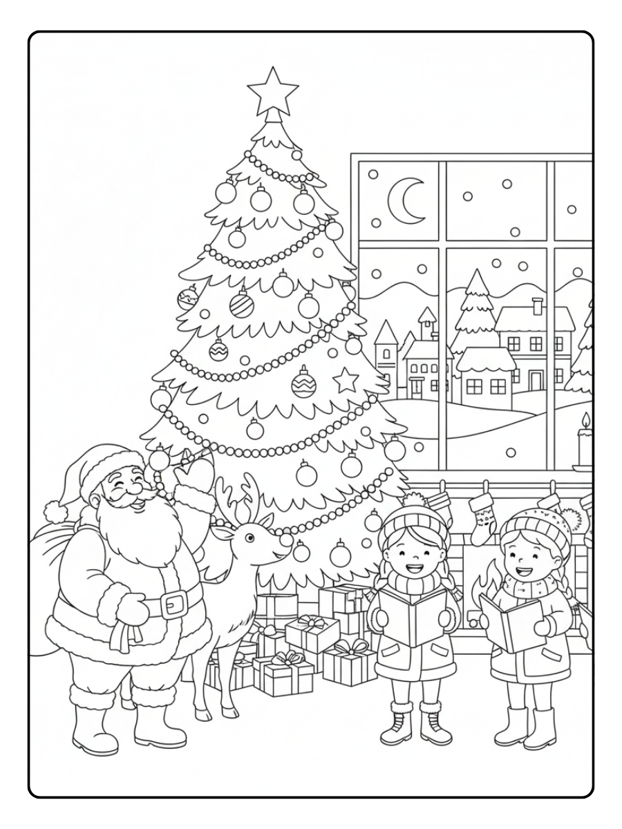 Christmas Holiday Coloring Pages – Christmas Celebration