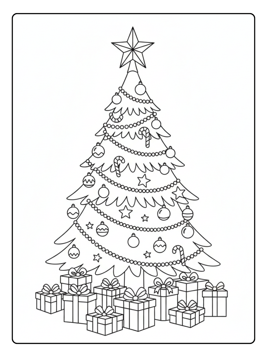 Christmas Holiday Coloring Pages – Christmas Tree Holiday