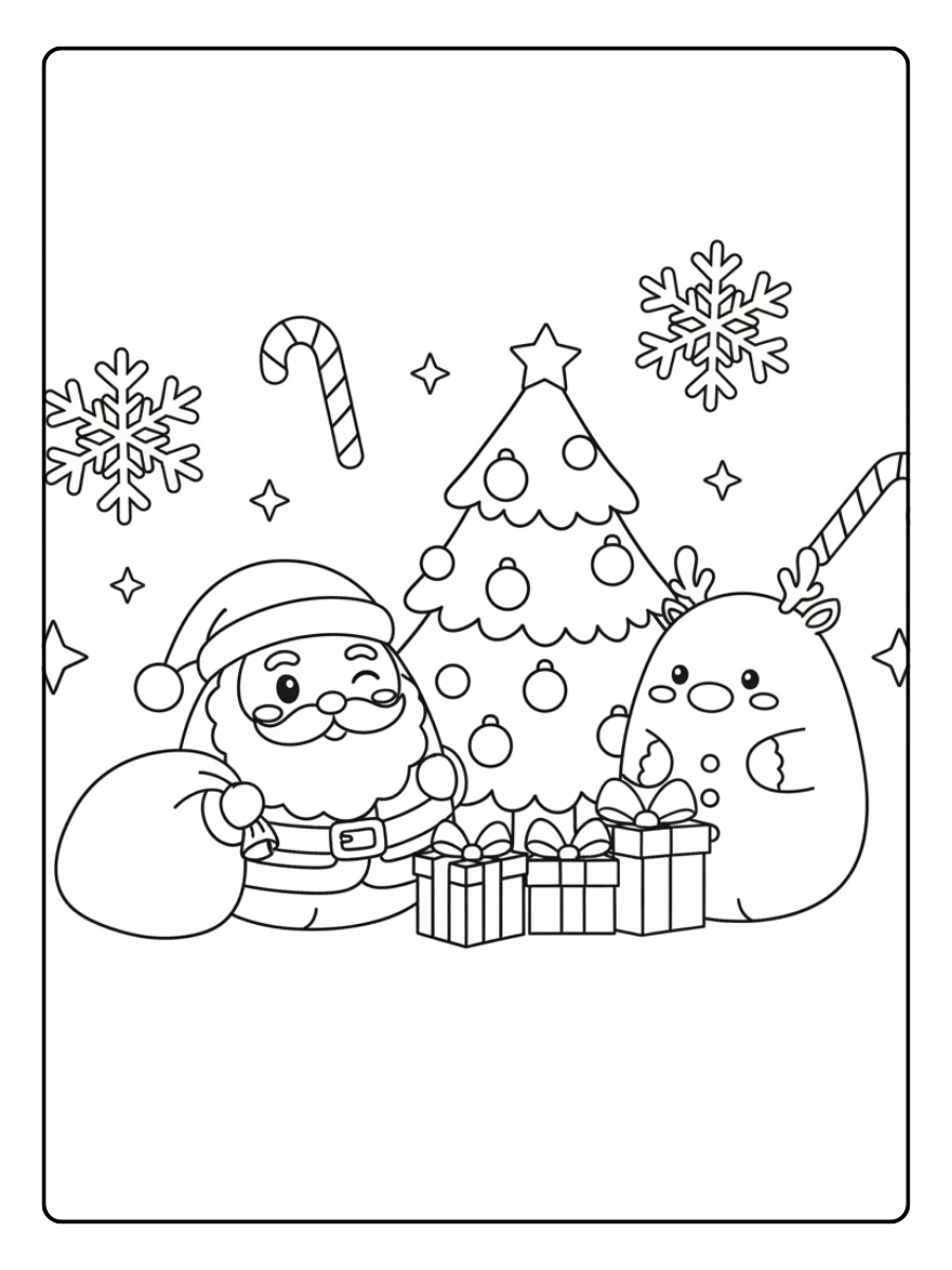 Christmas Holiday Coloring Pages – Cute Holiday Style
