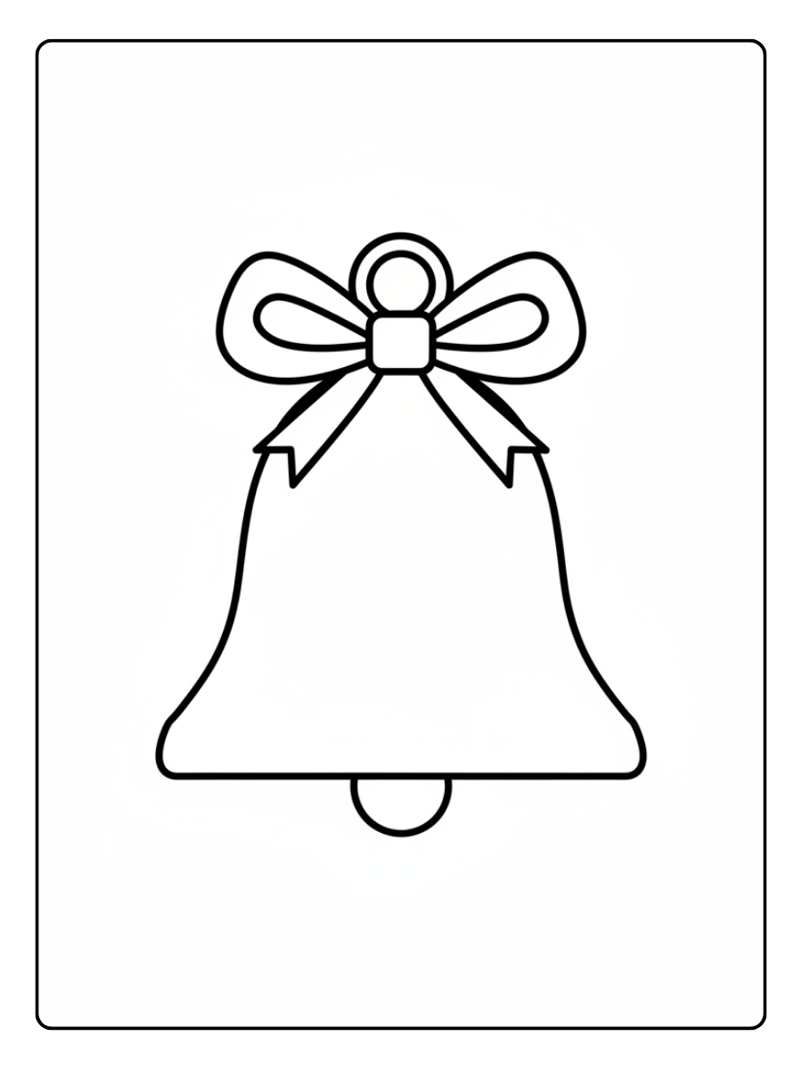 Christmas Ornament Coloring Pages – Bell Ornament